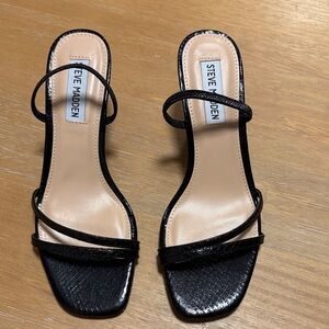 Steve Madden Black Strappy Heels